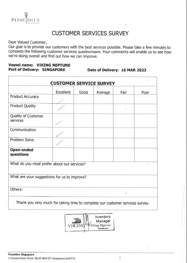 Completed survey package with final documentation