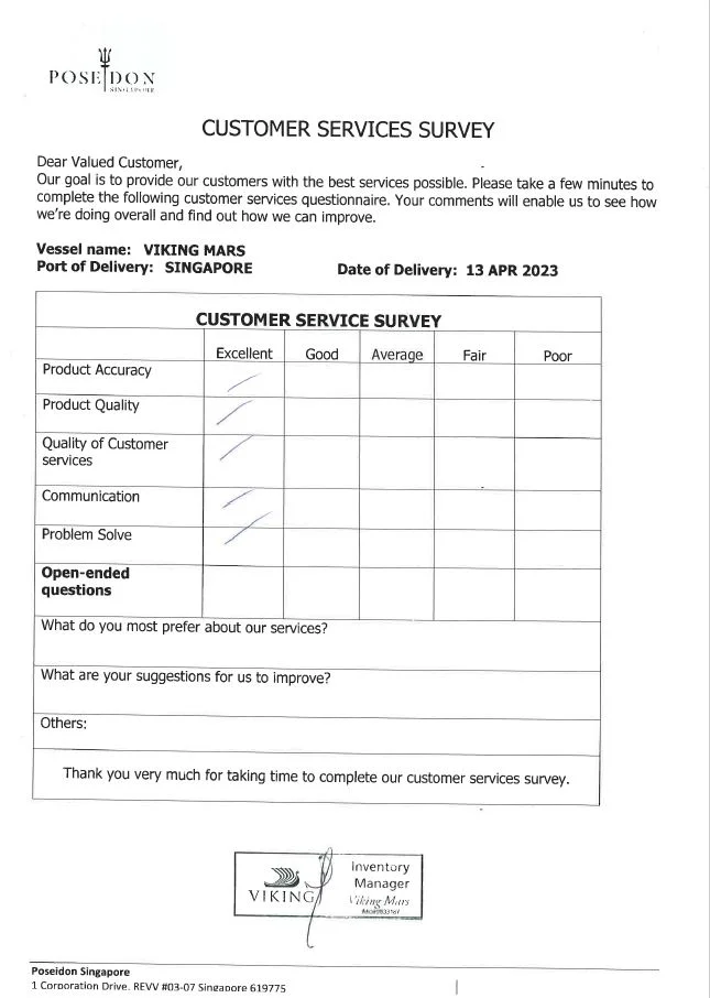 Marine vessel onboard condition assessment document