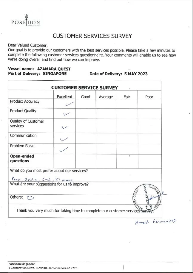Technical findings summary prepared by survey team